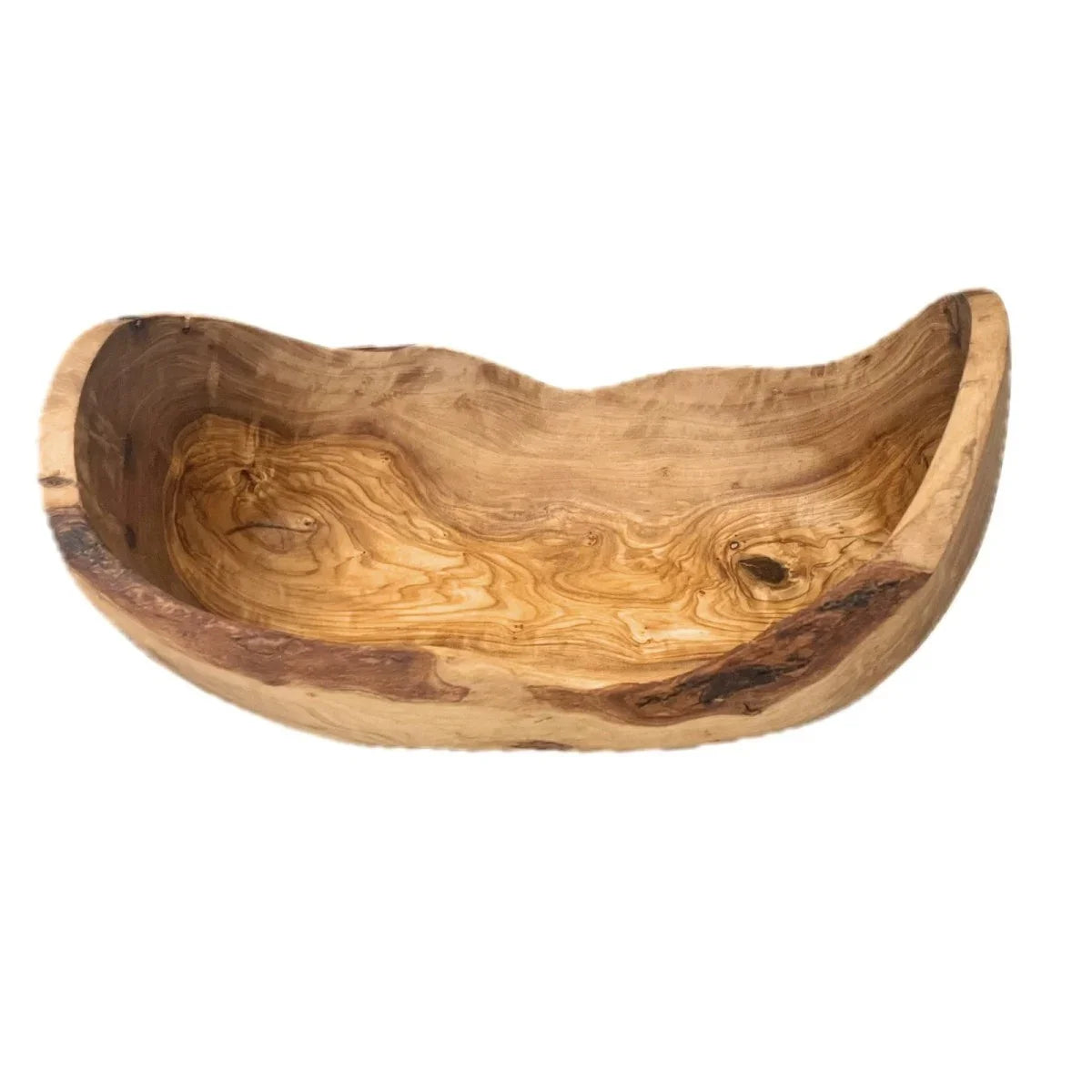 Stor oval skål 31 cm, UNIKA i oliventræ