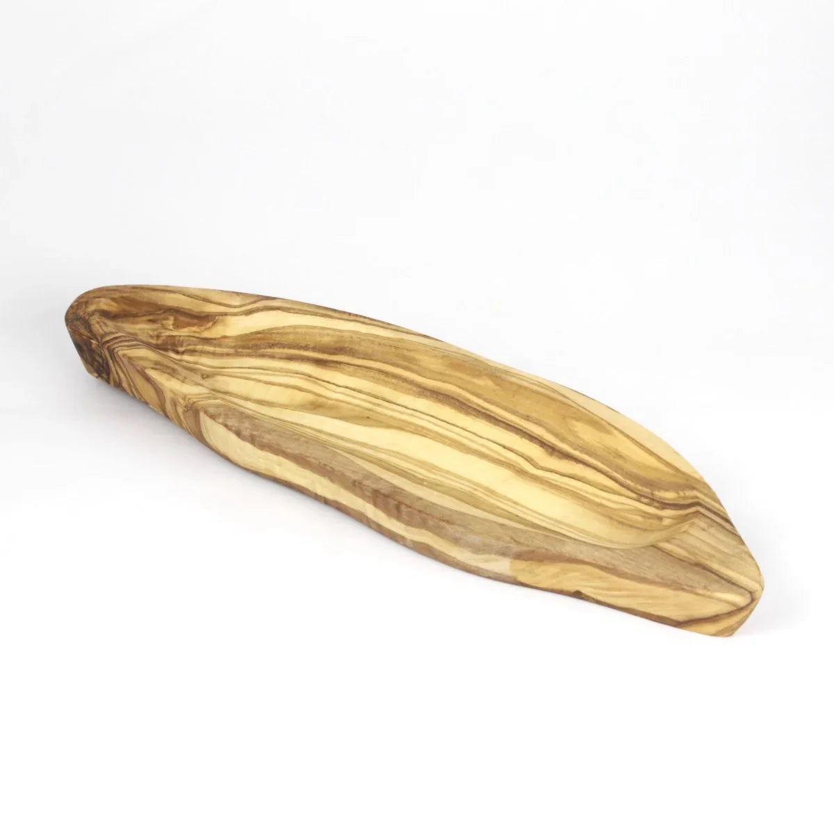 Aflangt elegant fad, 25 cm i oliventræ