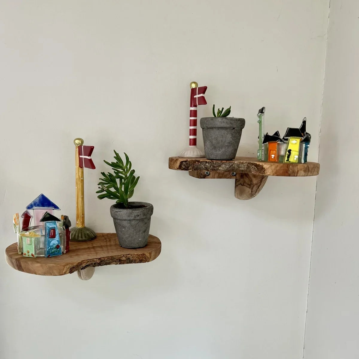 Hylder i oliventræ 25 - 55 cm