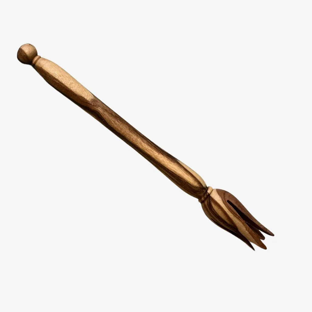 Olivengaffel 14cm i oliventræ