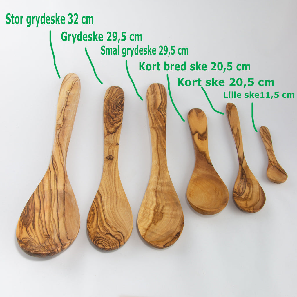 Grydeske 30 cm i oliventræ