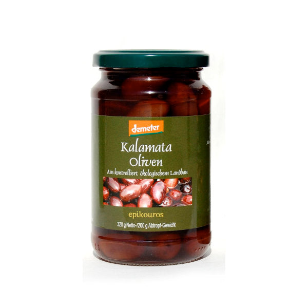 Biodynamiske Kalamataoliven med sten – 320 g