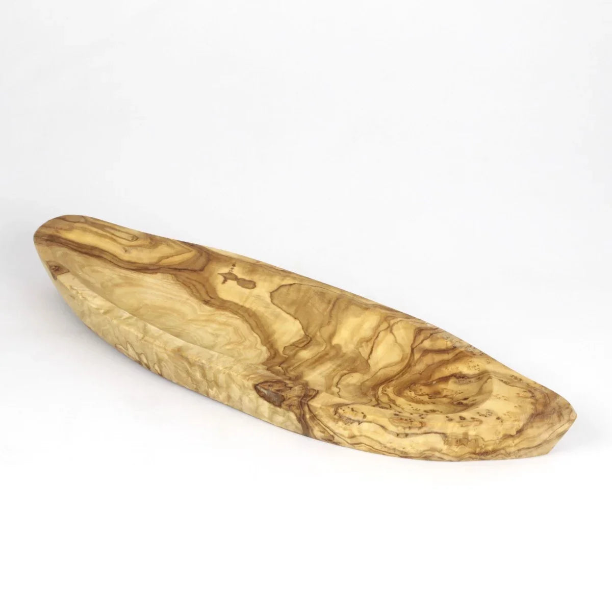 Aflangt elegant fad, 25 cm i oliventræ