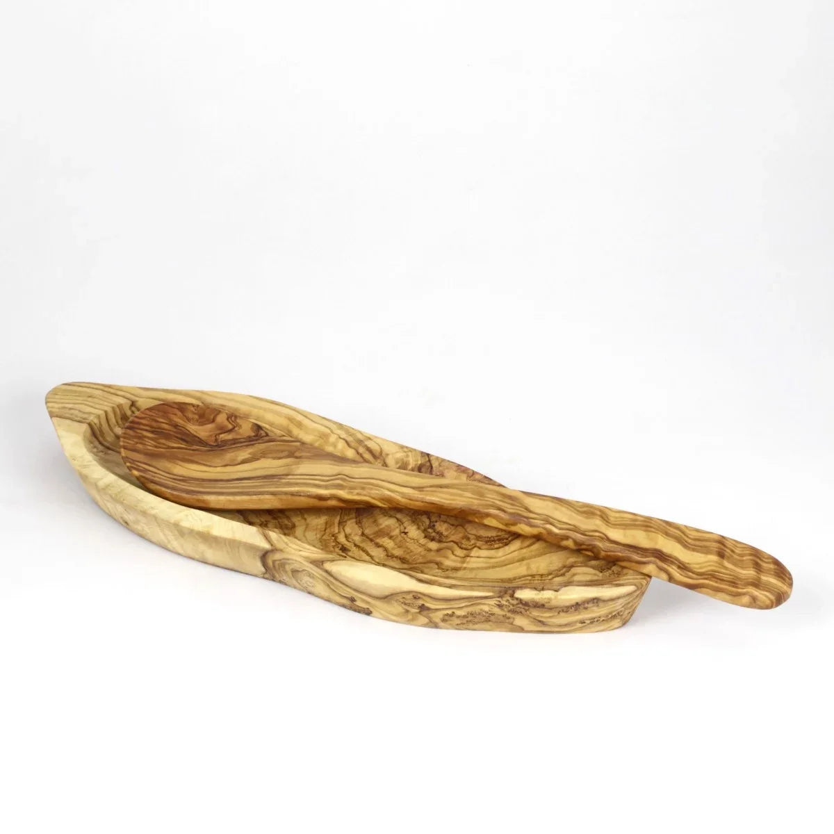 Aflangt elegant fad, 25 cm i oliventræ