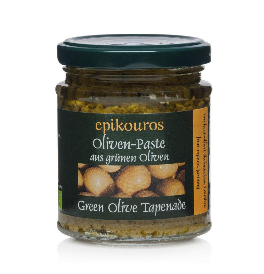 Økologiske grønne oliven – 190 gram
