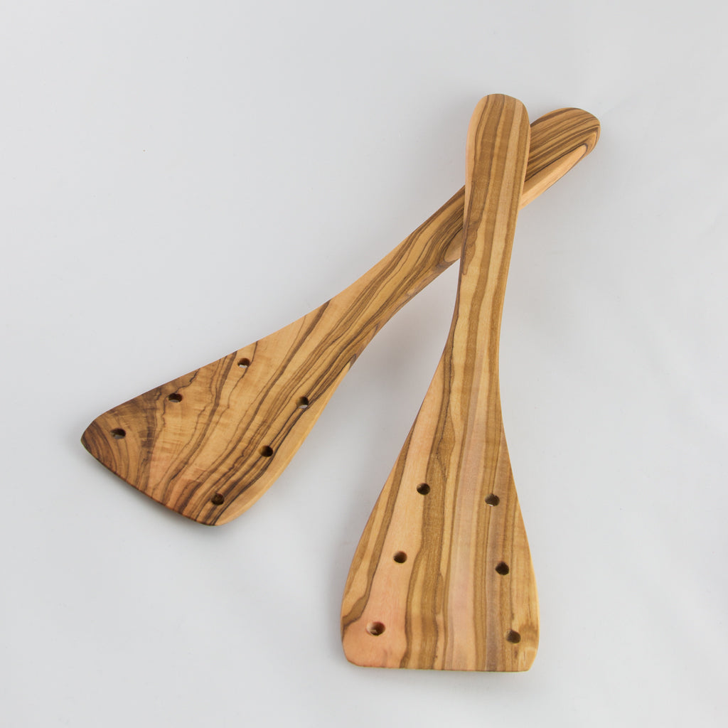 Palet m/huller 30,5cm i oliventræ