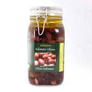 Kalamata oliven, økologiske i lage af olie